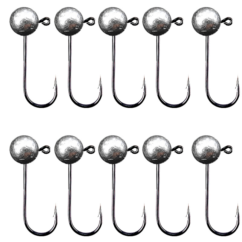 Fishing Hook Offset - 10 шт./лот, рыболовный крючок с джиг-головкой,