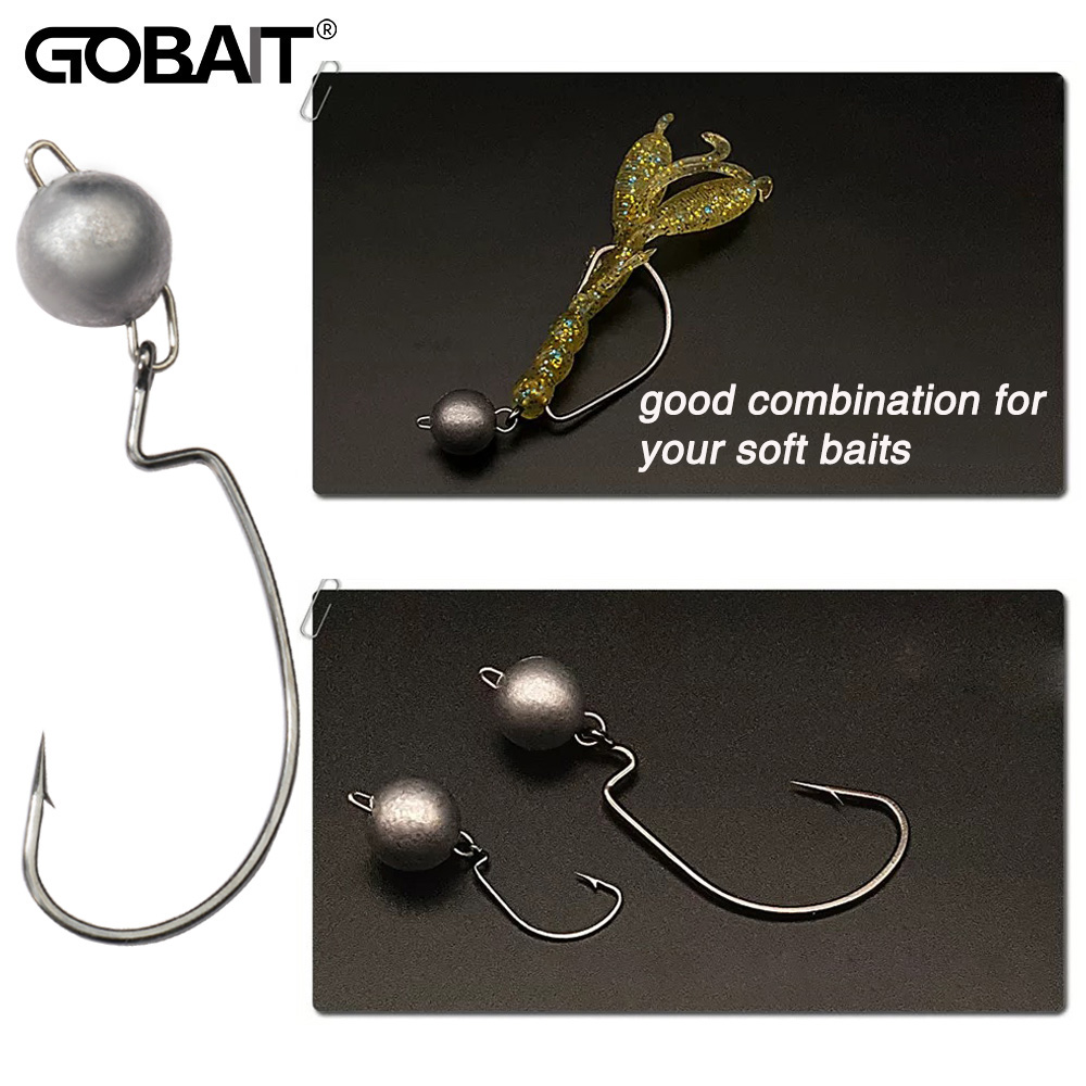 Fishing Hook Offset - 5 шт., металлические крючки с джиг-головкой,