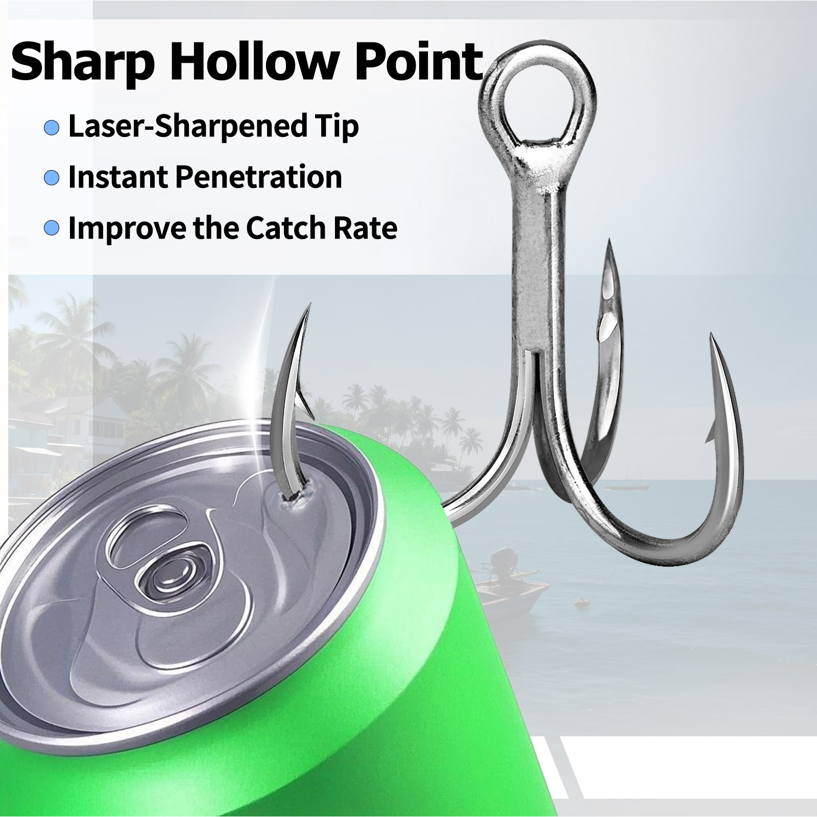 Тройные крючки для морской рыб – обзор и цена Fishing Hook Offset