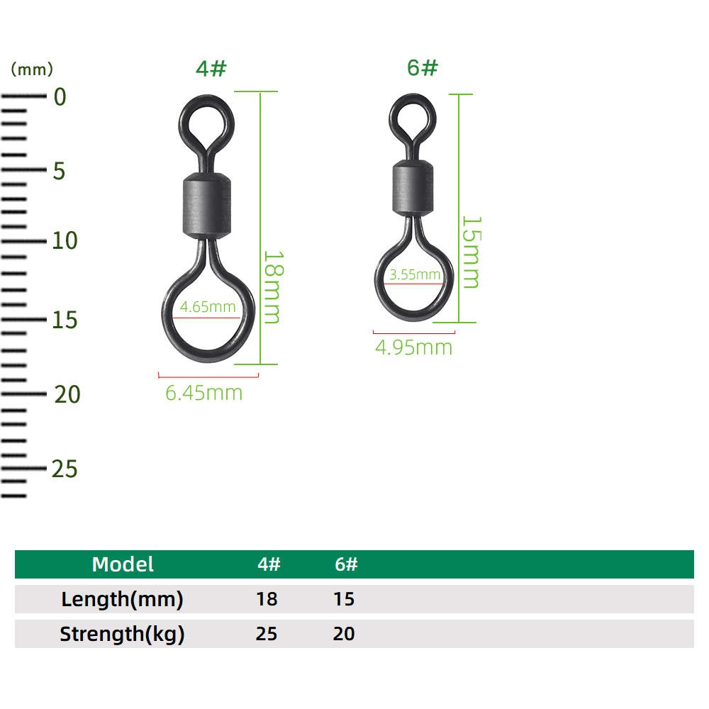 100 шт. вертлюгов для карповой – обзор и цена Fishing Hook Size