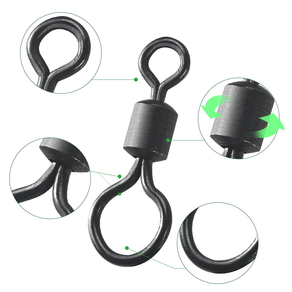 100 шт. вертлюгов для карповой – обзор и цена Fishing Hook Size